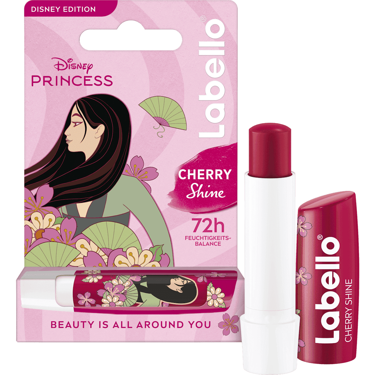 Labello lip care Disney Princess Mulan Cherry Shine, 4,8 g — authentic German product in Morocco
