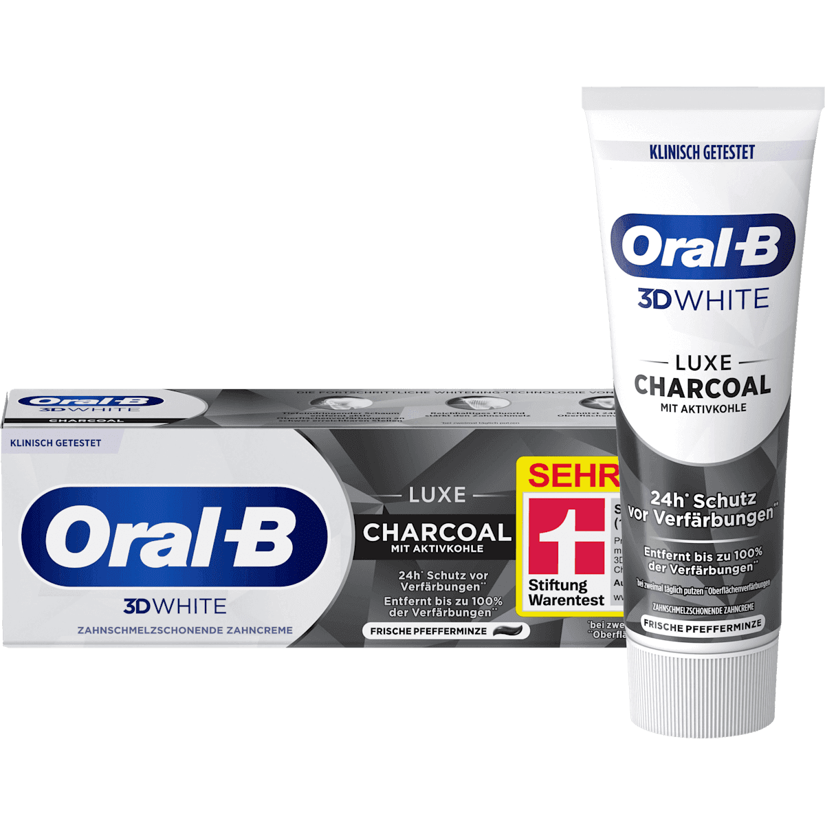 Oral-B Dentifrice 3D White Luxe Charcoal, 75 ml — منتج ألماني أصلي في المغرب