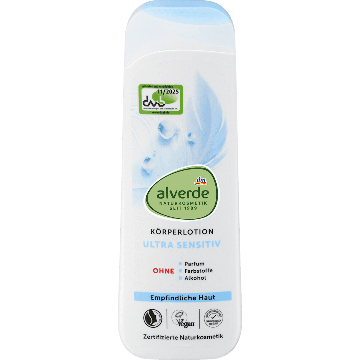 alverde NATURKOSMETIK body lotion Ultra Sensitv, 250 ml — authentic German product in Morocco