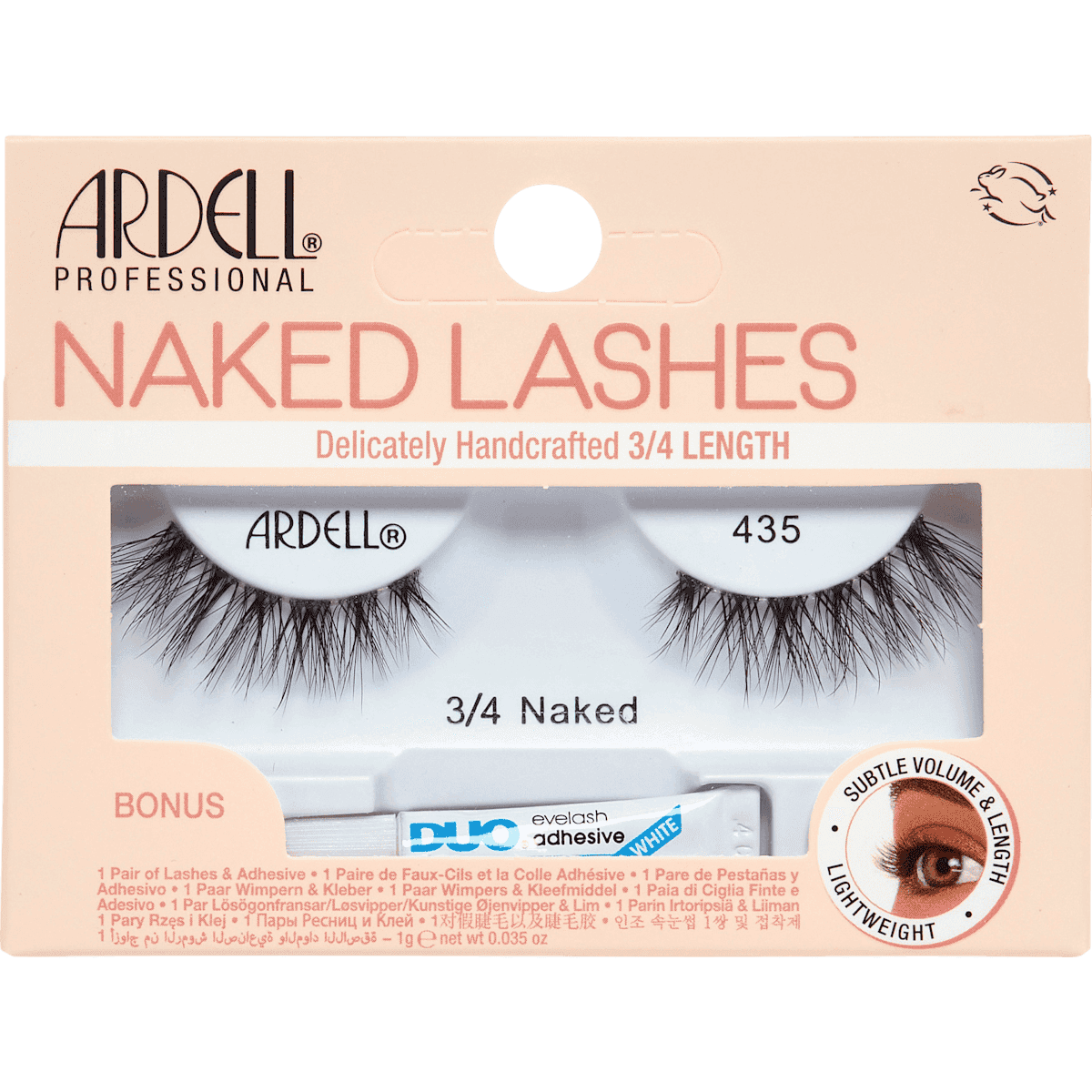 ARDELL Faux cils 3/4 Naked Lashes 435 (1 paire), 1 pièce — produit allemand authentique au Maroc