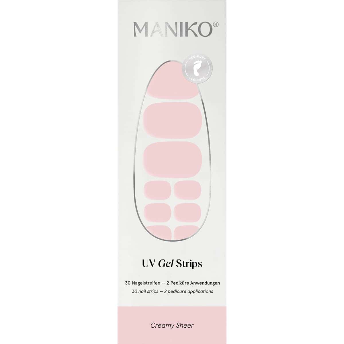Maniko UV Gel Stickers ongles Pédicure Creamy Sheer, 30 pièces — produit allemand authentique au Maroc