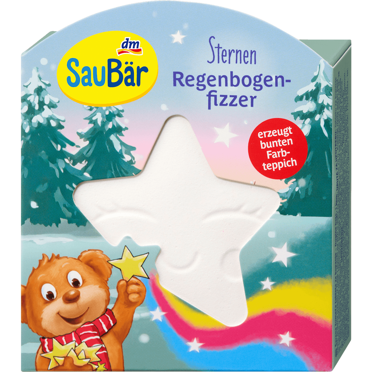 SauBär Enfant Bain moussant Regenbogenfizzer Stern, 130 g (SauBär Kinder Badezusatz Regenbogenfizzer Stern, 130 g) — منتج ألماني أصلي في المغرب