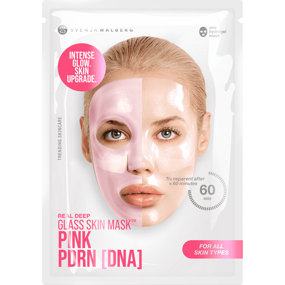 Svenja Walberg masque tissu Glass Skin Pink PDRN [DNA], 1 pièce — منتج ألماني أصلي في المغرب