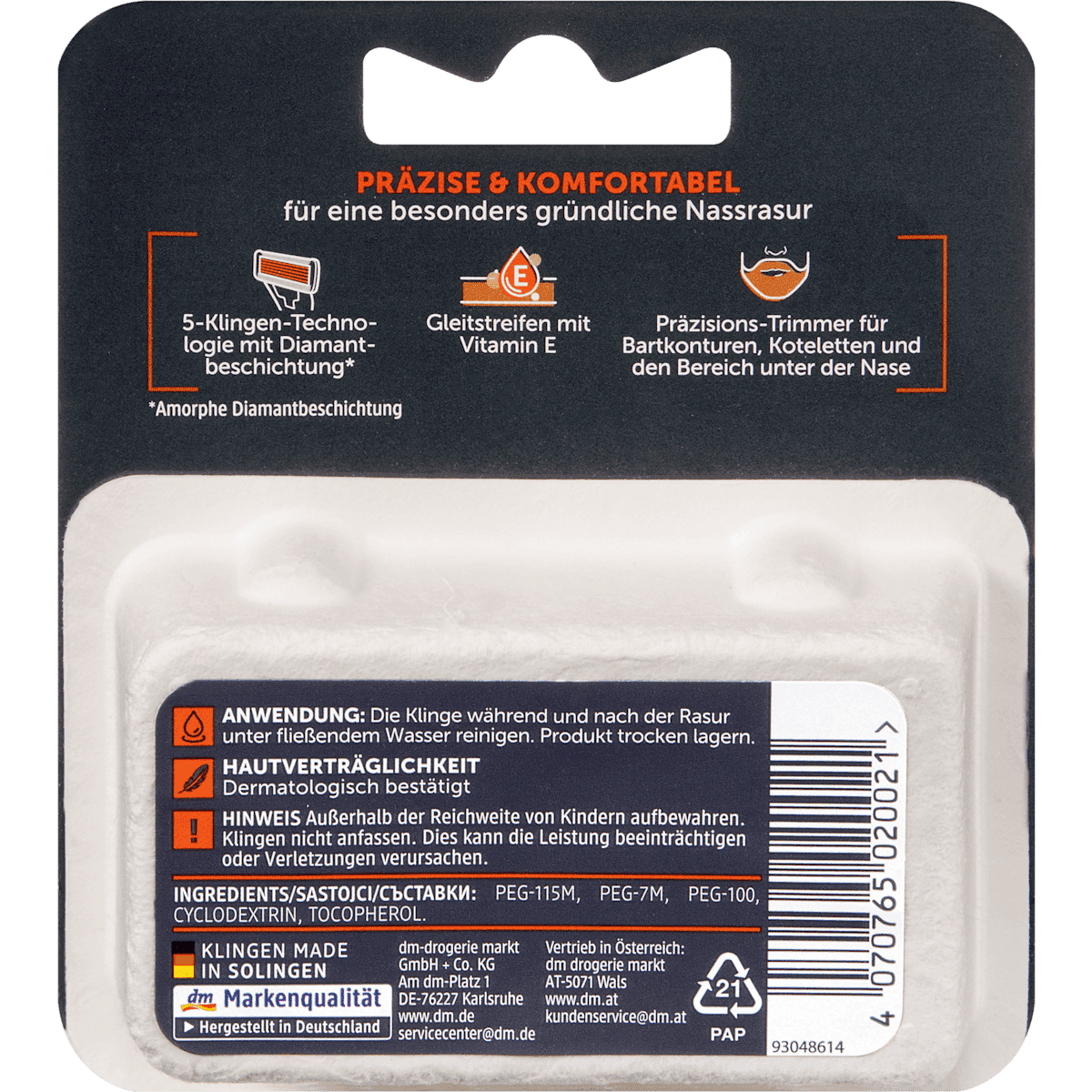 Balea MEN Rasierklingen, Revolution 5.1, 4 pcs (Balea MEN Rasierklingen, Revolution 5.1, 4 St) — authentic German product in Morocco