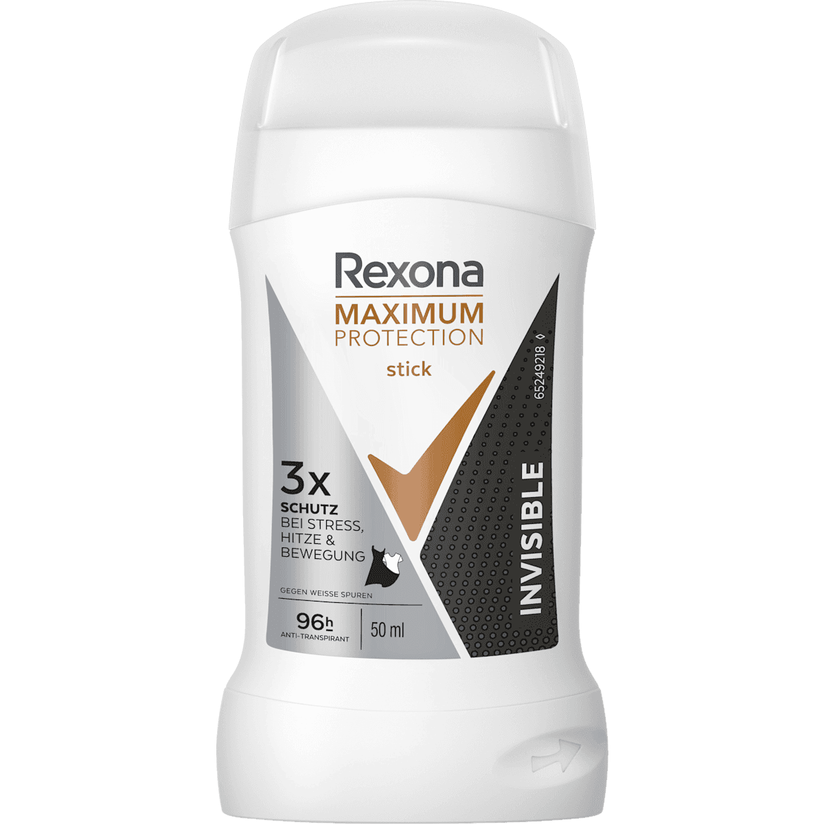 Rexona antiperspirant Deodorant stick Maximum Protection Invisible, 50 ml (Rexona Antitranspirant Deostick Maximum Protection Invisible, 50 ml) — authentic German product in Morocco