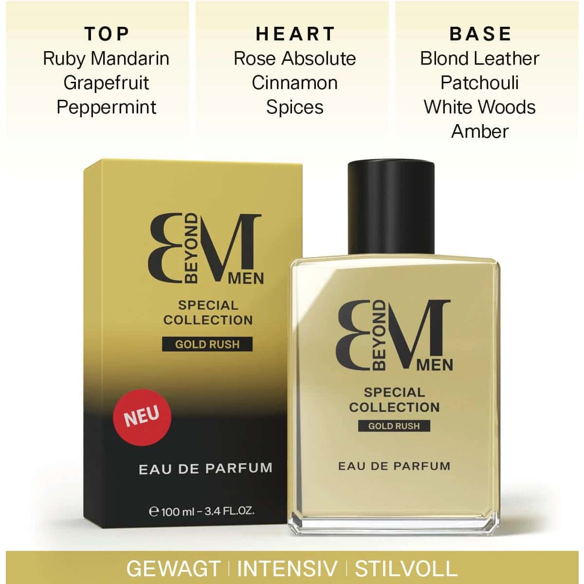 BEYOND MEN Special Collection Gold Rush Eau de Parfum, 100 ml — produit allemand authentique au Maroc