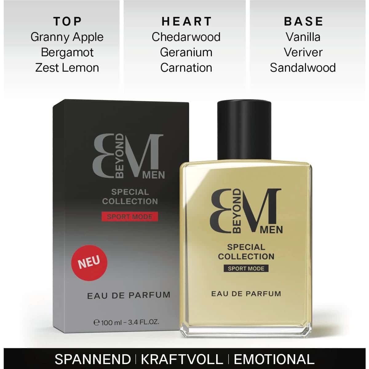 BEYOND MEN Special Collection Sport Mode Eau de Parfum, 100 ml — produit allemand authentique au Maroc
