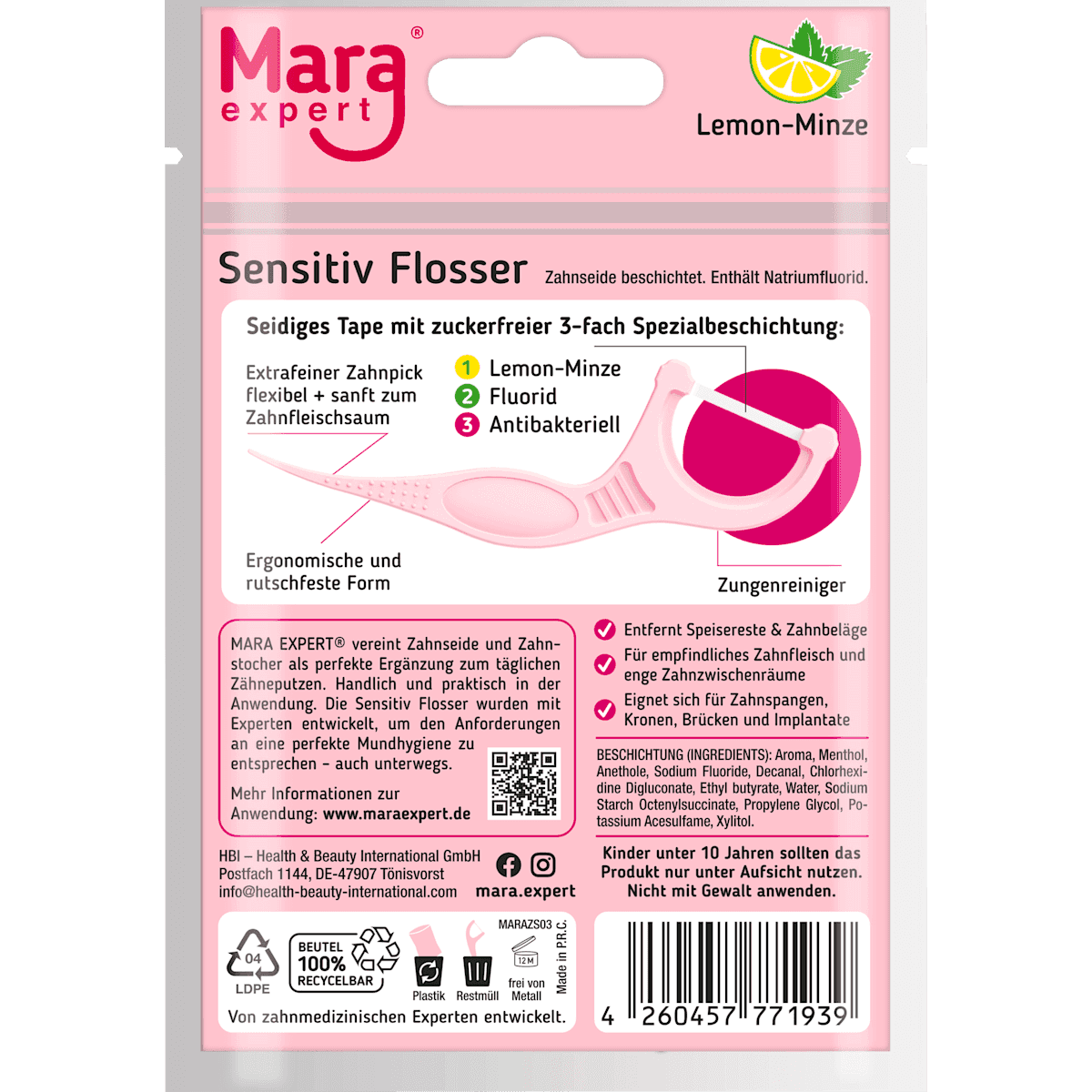 Mara floss picks Sensitive Flosser, 40 pcs (Mara Zahnseidesticks Sensitive Flosser, 40 St) — authentic German product in Morocco