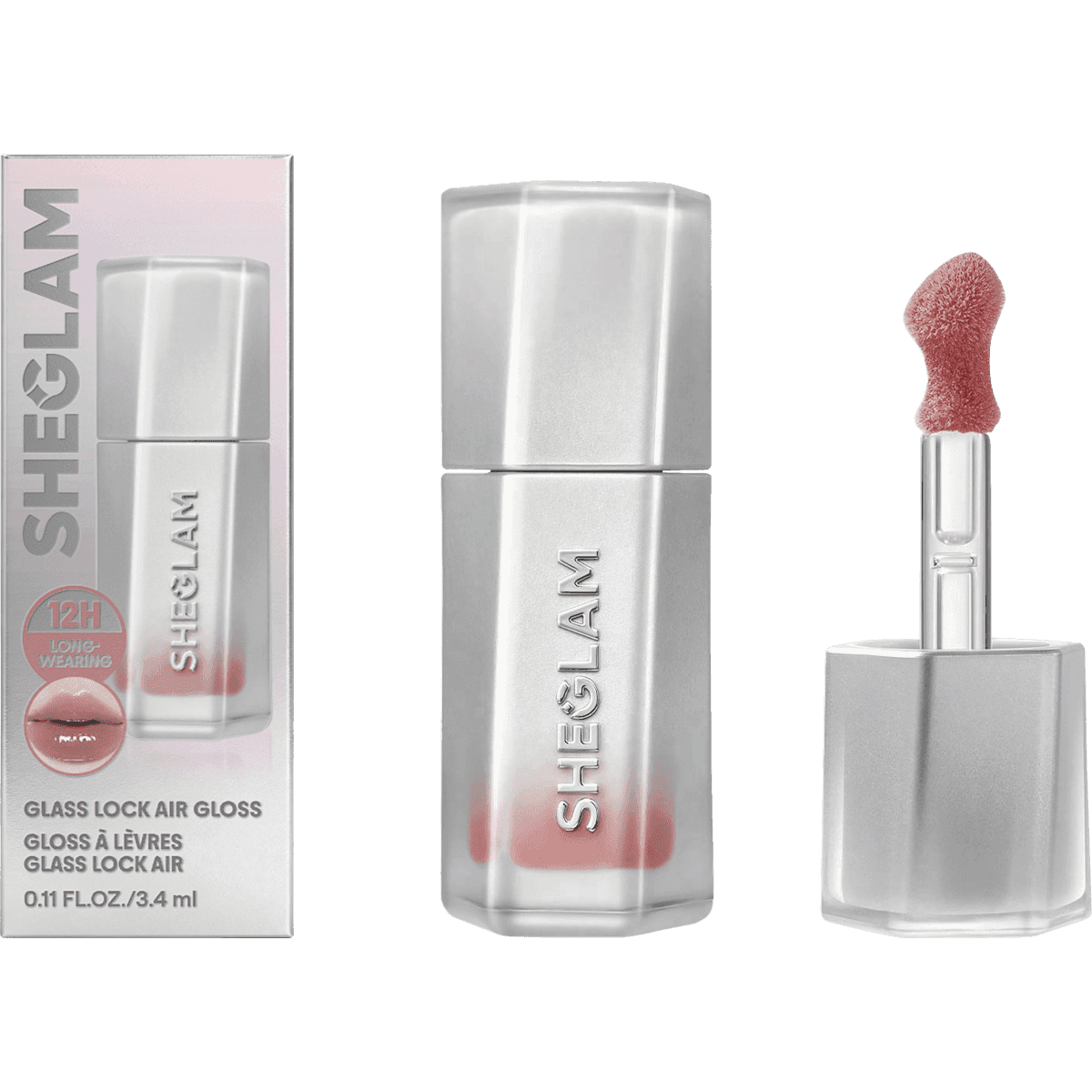 SHEGLAM Gloss Glass Lock Air 118 Strawberry Milk, 3,4 ml (SHEGLAM Lipgloss Glass Lock Air 118 Strawberry Milk, 3,4 ml) — منتج ألماني أصلي في المغرب