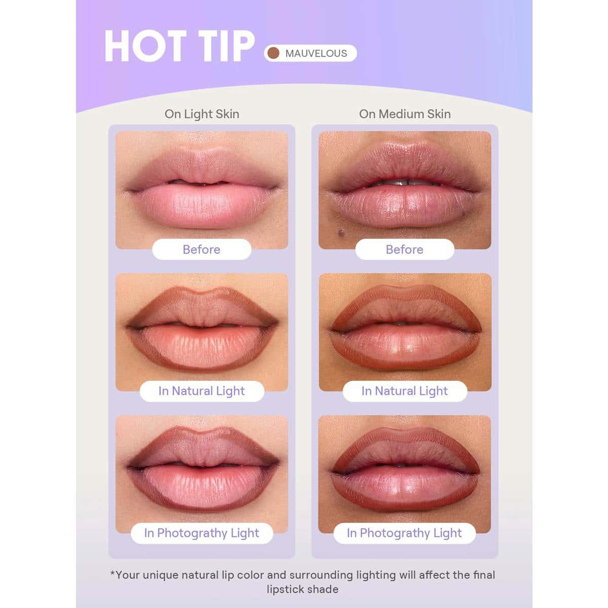 SHEGLAM Lipliner Fall In Line Peel Off Stain 010 Mauvelous, 3 g — produit allemand authentique au Maroc
