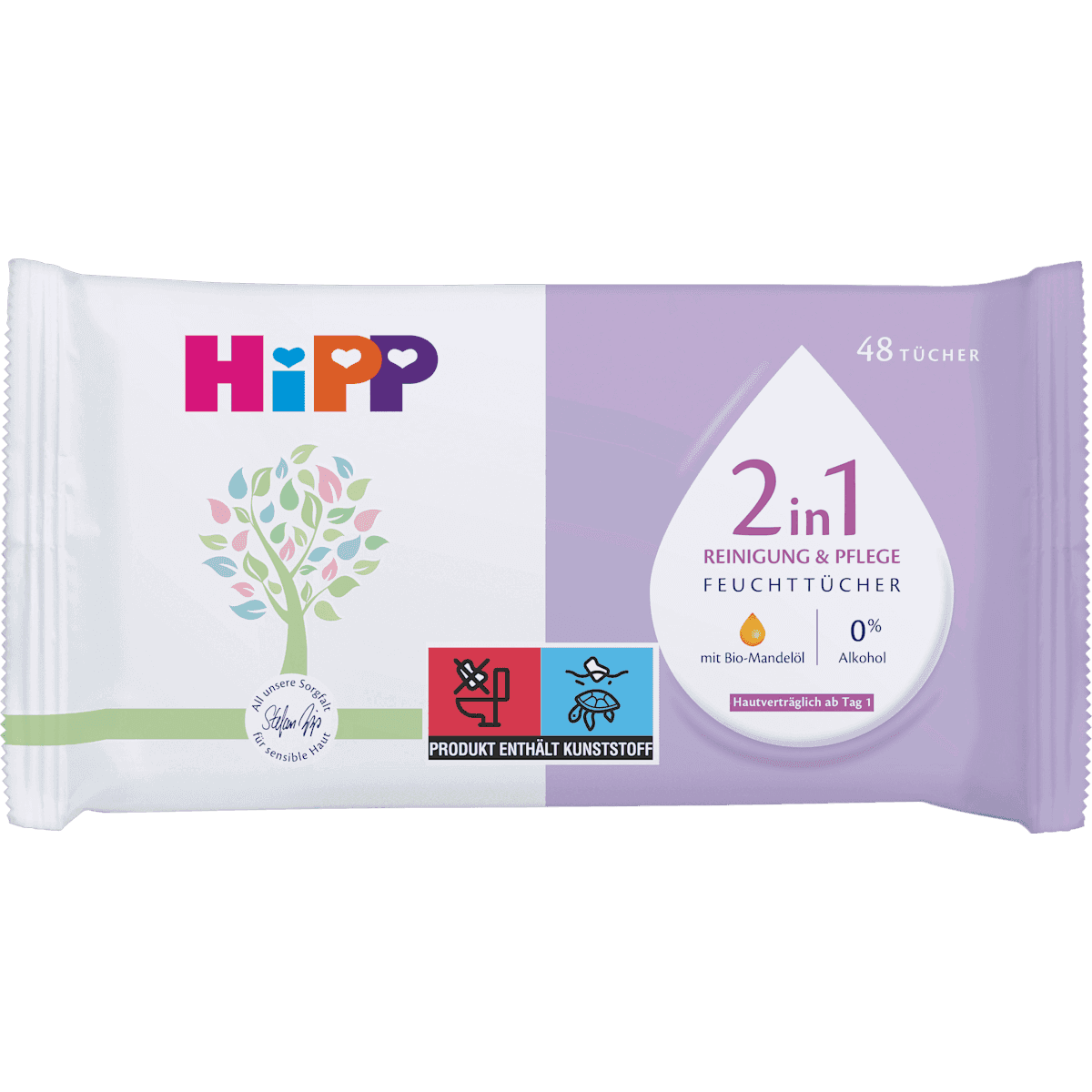 HiPP Wipes almond oil 2in1 (5x48 pcs), 240 pcs — authentic German product in Morocco