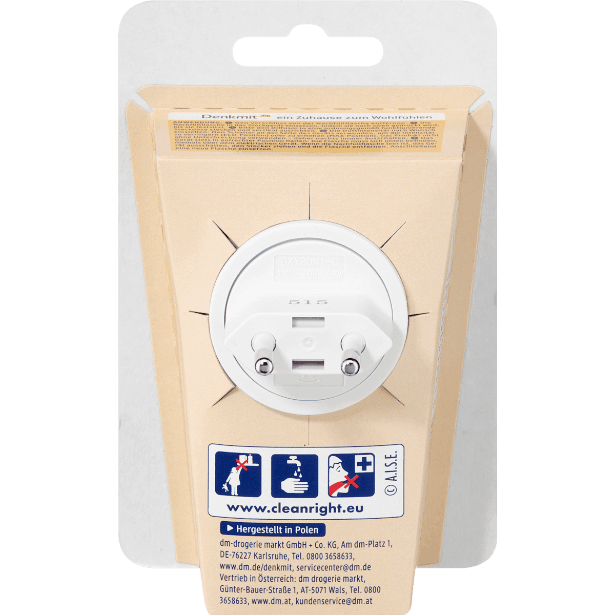 Denkmit Diffuseur electric fragrance vanilla, 1 pc (Denkmit Lufterfrischer Duftstecker Vanille, 1 St) — authentic German product in Morocco