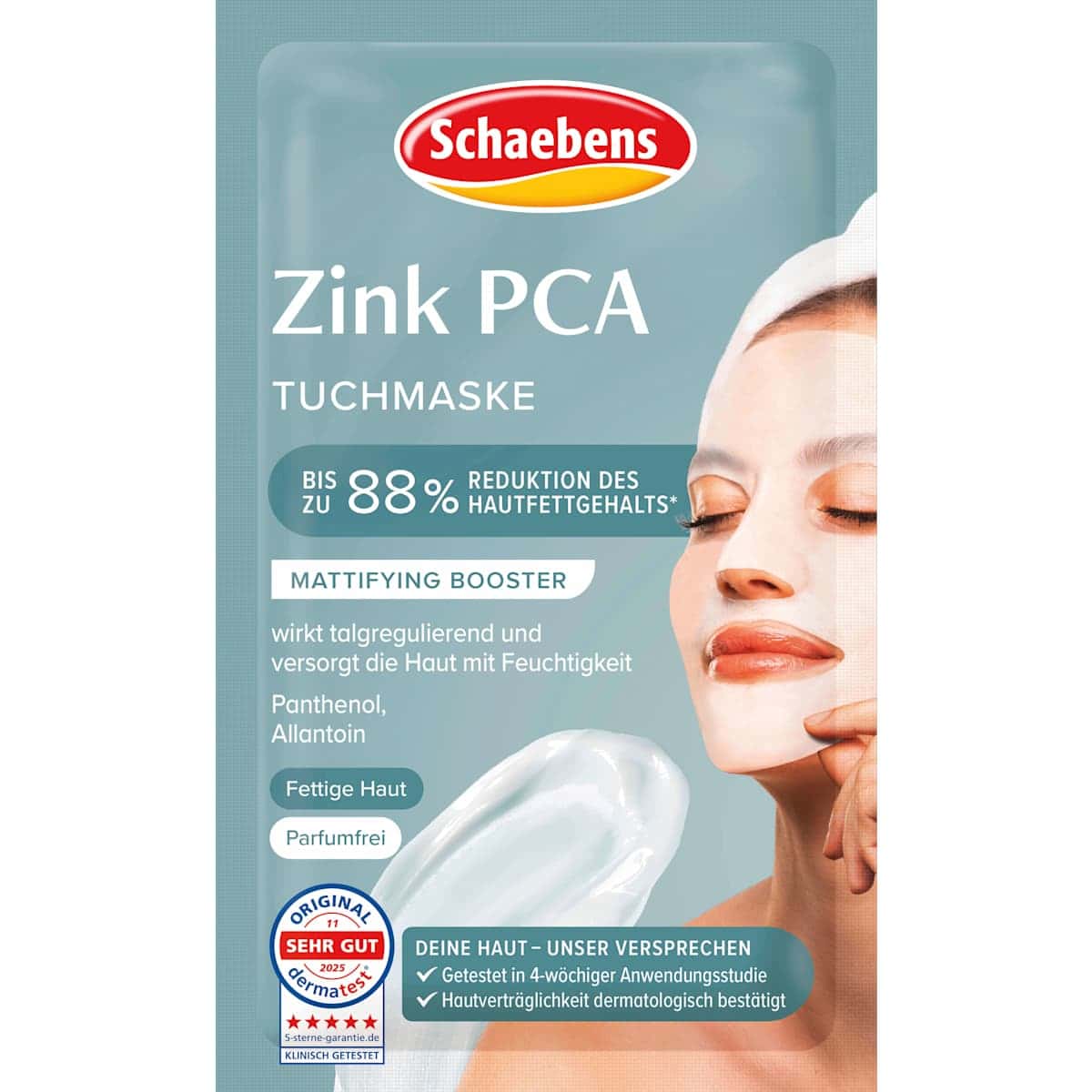 Schaebens masque tissu Zinc PCA, 1 pièce — produit allemand authentique au Maroc
