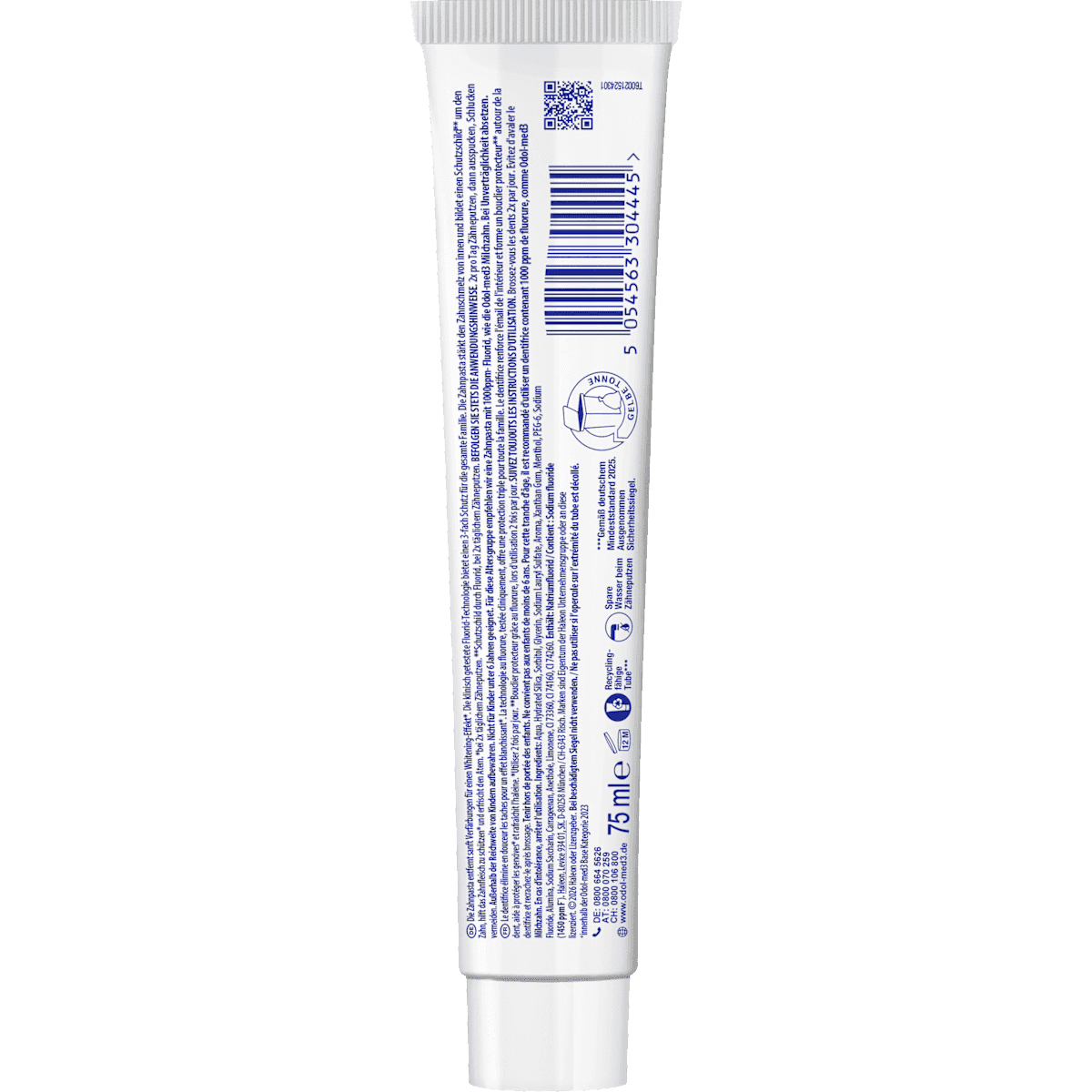 Odol med 3 Toothpaste Extra White, 75 ml (Odol med 3 Zahnpasta Extra White, 75 ml) — authentic German product in Morocco