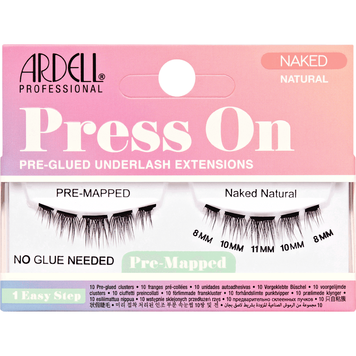 ARDELL Faux cils Press On Pre-Mapped Naked Natural, 2 pièces — produit allemand authentique au Maroc