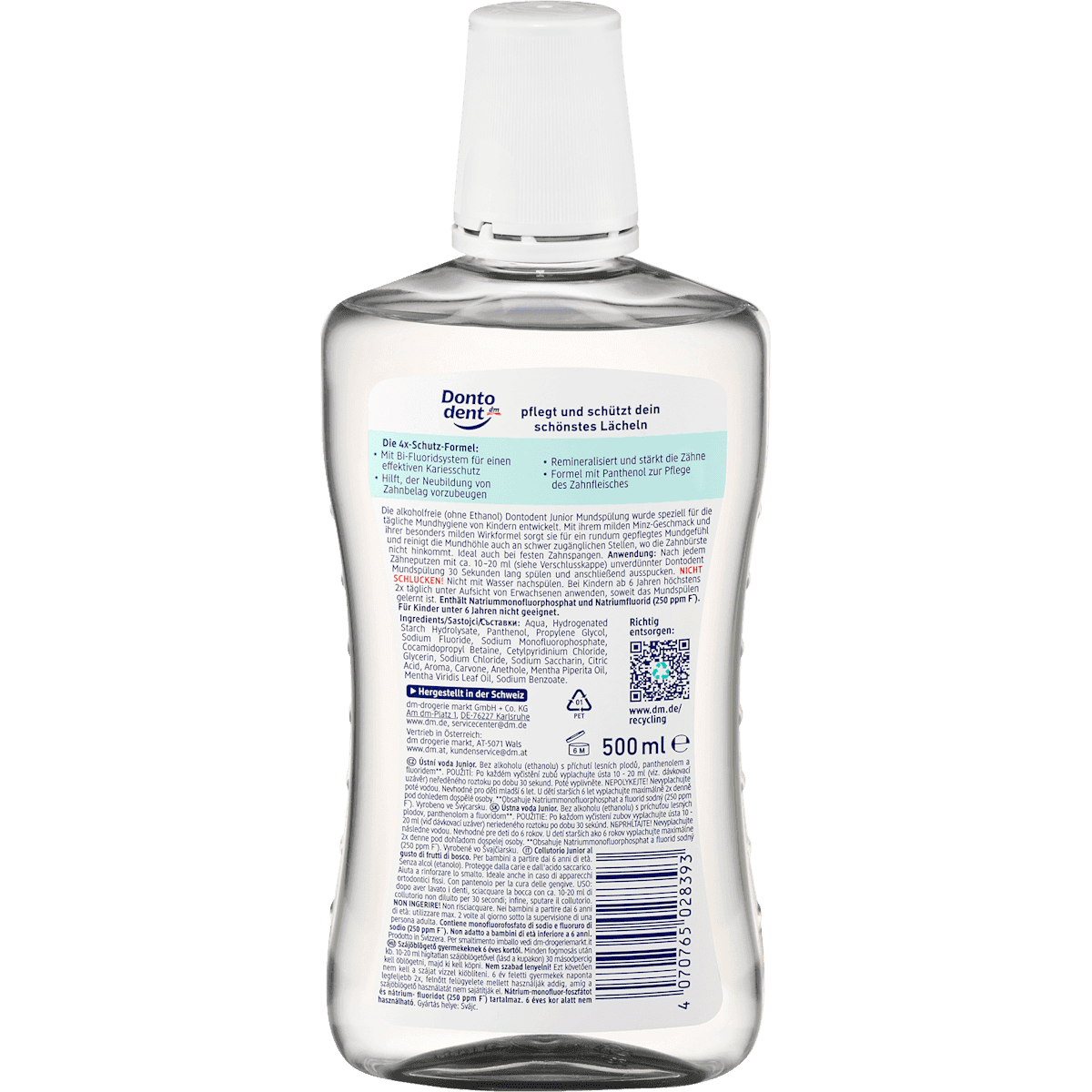 Dontodent Bain de bouche Junior menthe, 500 ml (Dontodent Mundspülung Junior Minze, 500 ml) — منتج ألماني أصلي في المغرب