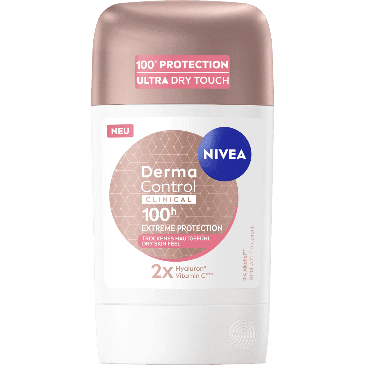 NIVEA anti-transpirant Déodorant stick Derma Control Clinical effet peau au sec, 50 ml — منتج ألماني أصلي في المغرب