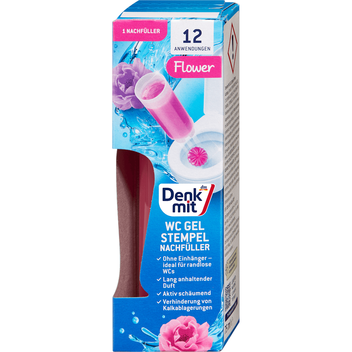 Denkmit Nettoyant WC gel en tampons Flower recharge 1 pièce, 75 ml — منتج ألماني أصلي في المغرب