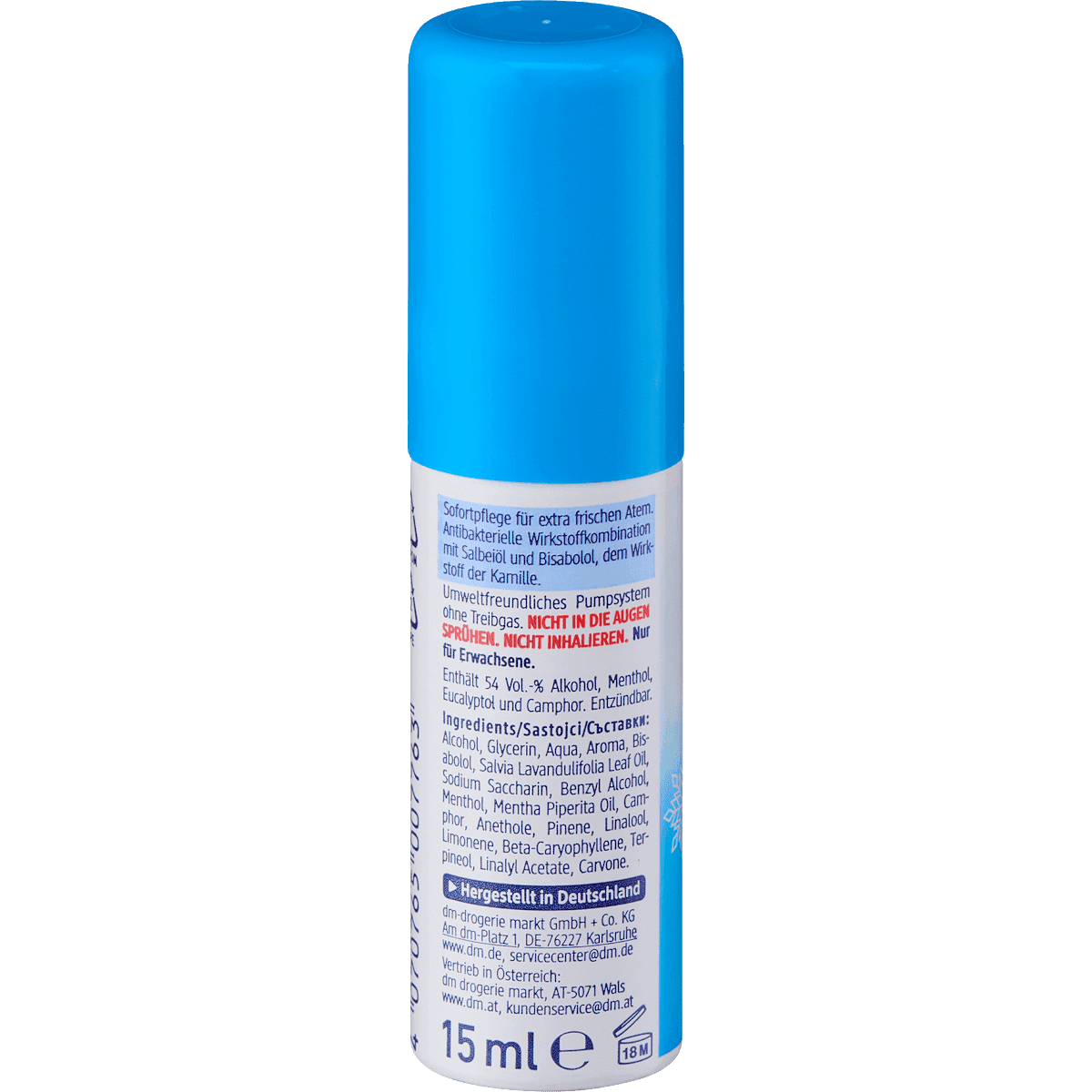 Dontodent mouth spray cool fresh, 15 ml (Dontodent Mundspray cool fresh, 15 ml) — authentic German product in Morocco