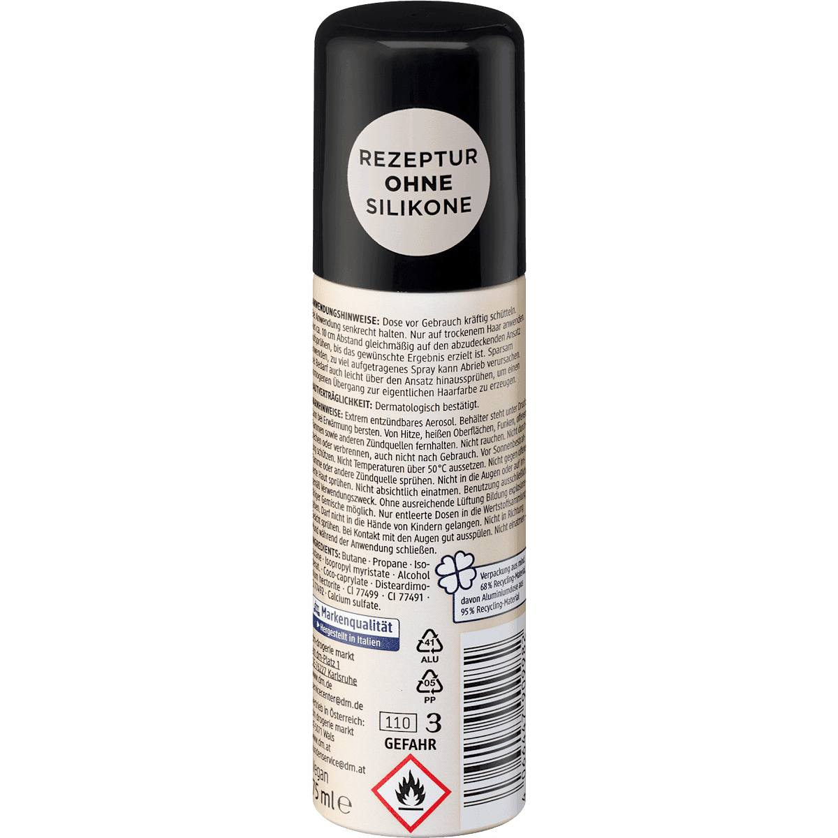 réell‘e EXPERT Spray retouche racines châtain foncé, 75 ml (réell‘e EXPERT Ansatzspray Dunkelbraun, 75 ml) — produit allemand authentique au Maroc