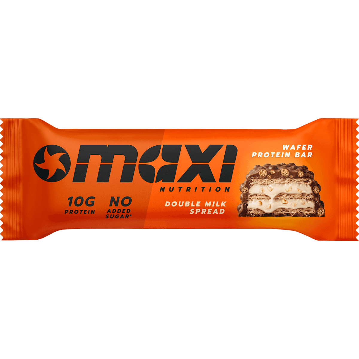 maxi NUTRITION Proteinwaffelriegel, Double Milk, 39 g — produit allemand authentique au Maroc