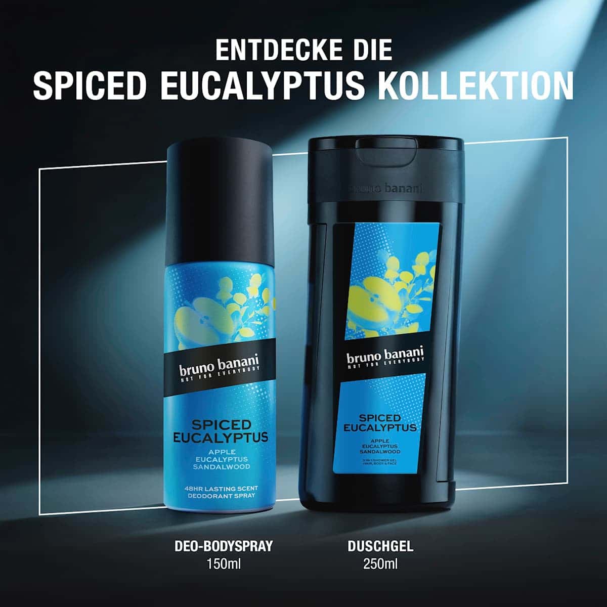bruno banani Déodorant spray Spiced Eucalyptus, 150 ml (bruno banani Deospray Spiced Eucalyptus, 150 ml) — produit allemand authentique au Maroc