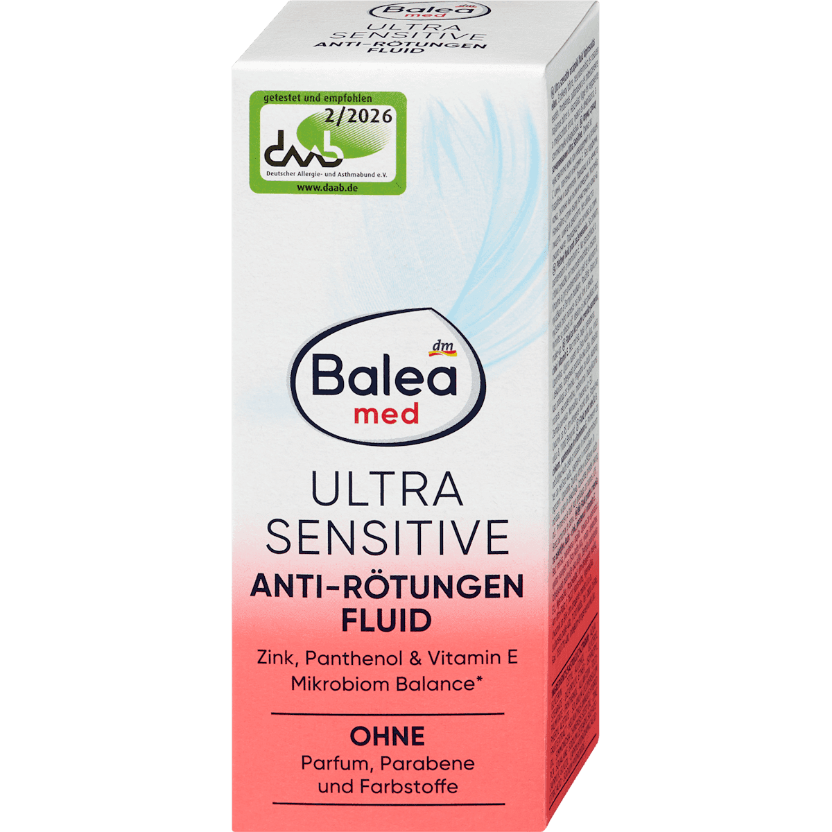 Balea med Fluid anti-rougeurs Ultra Sensitive, 50 ml (Balea med Fluid Anti-Rötungen Ultra Sensitive, 50 ml) — produit allemand authentique au Maroc