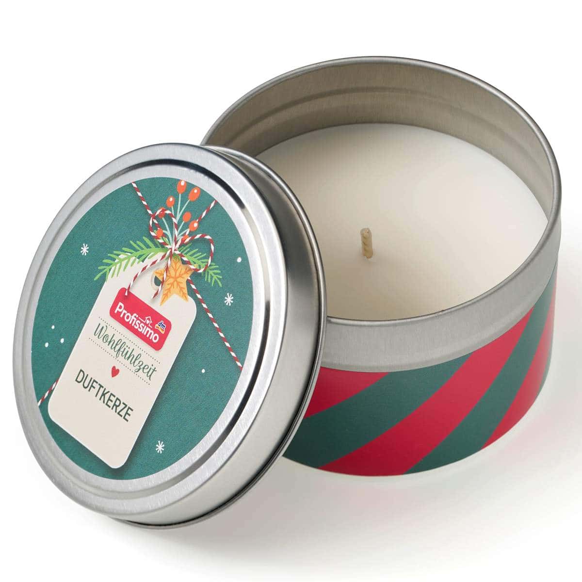 Profissimo Bougie scented "Vanilla Almond" 52/80 mm in Metalldose, 1 pc (Profissimo Duftkerze "Vanilla Almond" 52/80 mm in Metalldose, 1 St) — authentic German product in Morocco