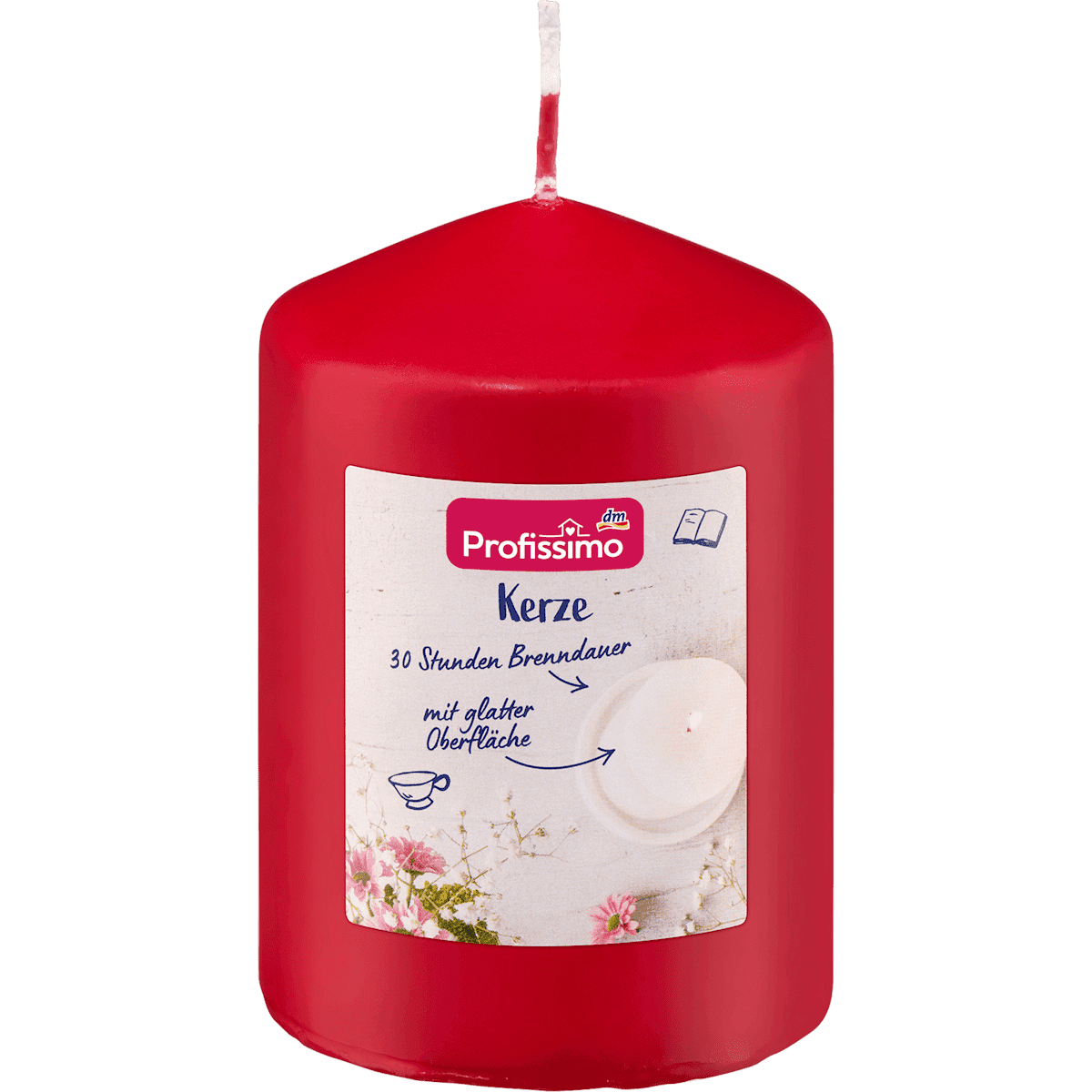 Profissimo Stumpenkerze glatte Stumpe 100/70 Chili, 1 pc — authentic German product in Morocco