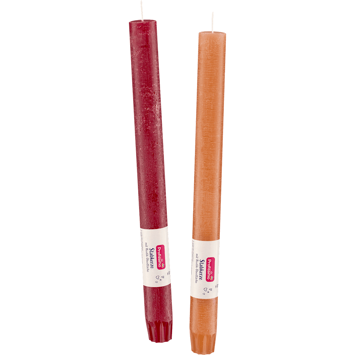Profissimo Bougies long Rustik Red & Brown, 1 pc (Profissimo Stabkerzen Rustik Red & Brown, 1 St) — authentic German product in Morocco