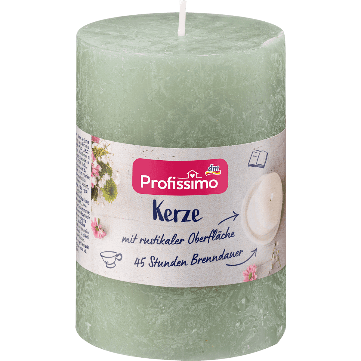 Profissimo Bougie rustique 100/68 sauge, 1 pièce (Profissimo Rustikkerze 100/68 Salbei, 1 St) — منتج ألماني أصلي في المغرب