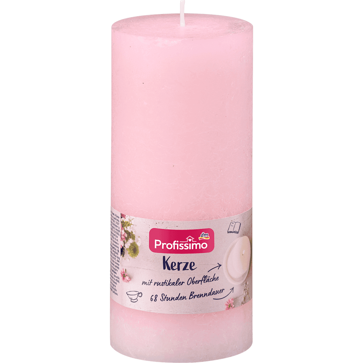 Profissimo Bougie rustique 160/68 rose, 1 pièce (Profissimo Rustikkerze 160/68 Rosa, 1 St) — produit allemand authentique au Maroc