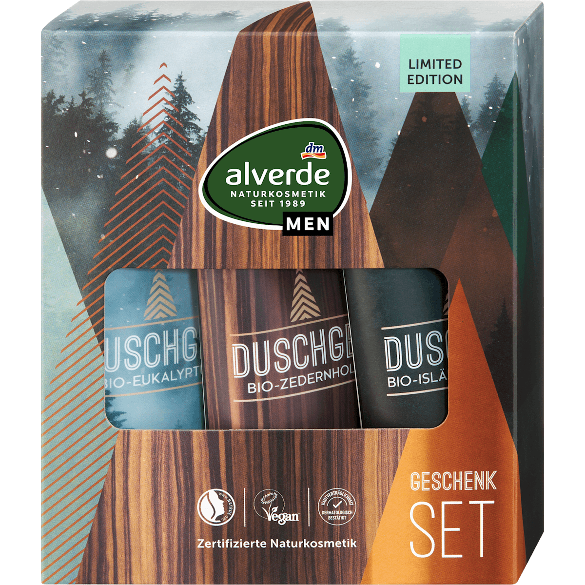 alverde NATURKOSMETIK Coffret cadeau, Gel douche Men 3 pièces, 1 pièce — منتج ألماني أصلي في المغرب