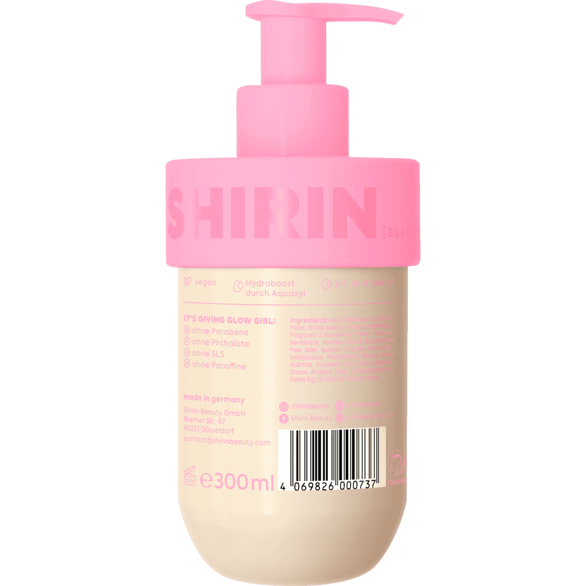 SHIRIN BEAUTY Body Milk Strawberry, 300 g — منتج ألماني أصلي في المغرب