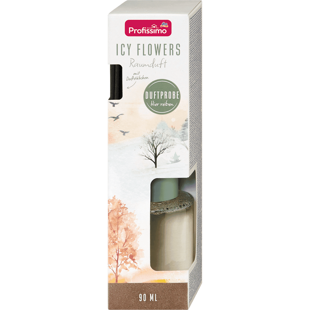 Profissimo Bâtonnets parfumés d'intérieur Icy Flowers, 90 ml (Profissimo Duftstäbchen Raumduft Icy Flowers, 90 ml) — produit allemand authentique au Maroc
