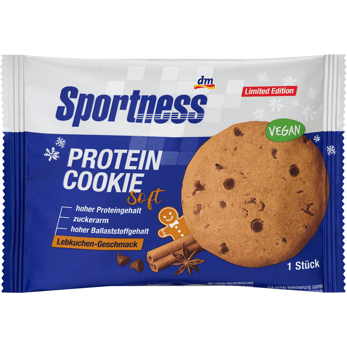 Sportness Protein Cookie Lebkuchen goût, 50 g (Sportness Protein Cookie Lebkuchen Geschmack, 50 g) — منتج ألماني أصلي في المغرب