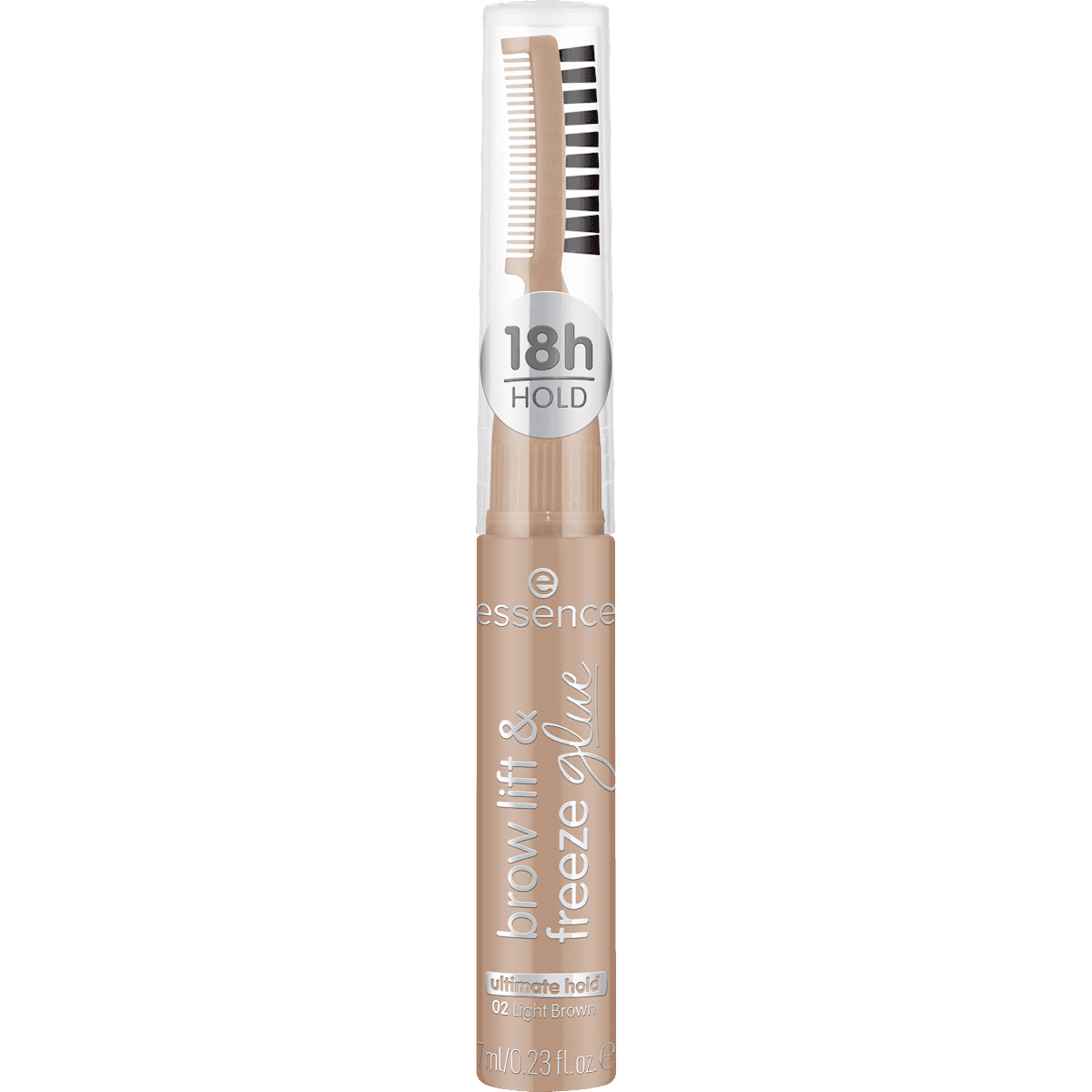 essence Gel à sourcils Brow Lift & Freeze Glue 02 Light Brown, 7 ml (essence Augenbrauengel Brow Lift & Freeze Glue 02 Light Brown, 7 ml) — منتج ألماني أصلي في المغرب