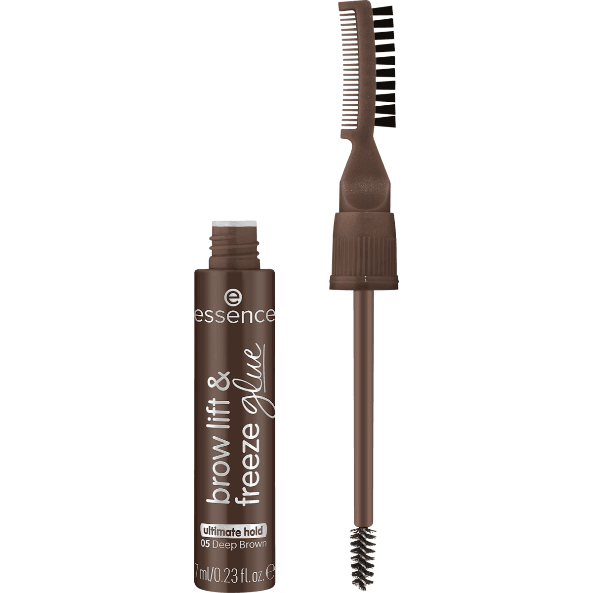 essence Gel à sourcils Brow Lift & Freeze Glue 05 Deep Brown, 7 ml (essence Augenbrauengel Brow Lift & Freeze Glue 05 Deep Brown, 7 ml) — منتج ألماني أصلي في المغرب