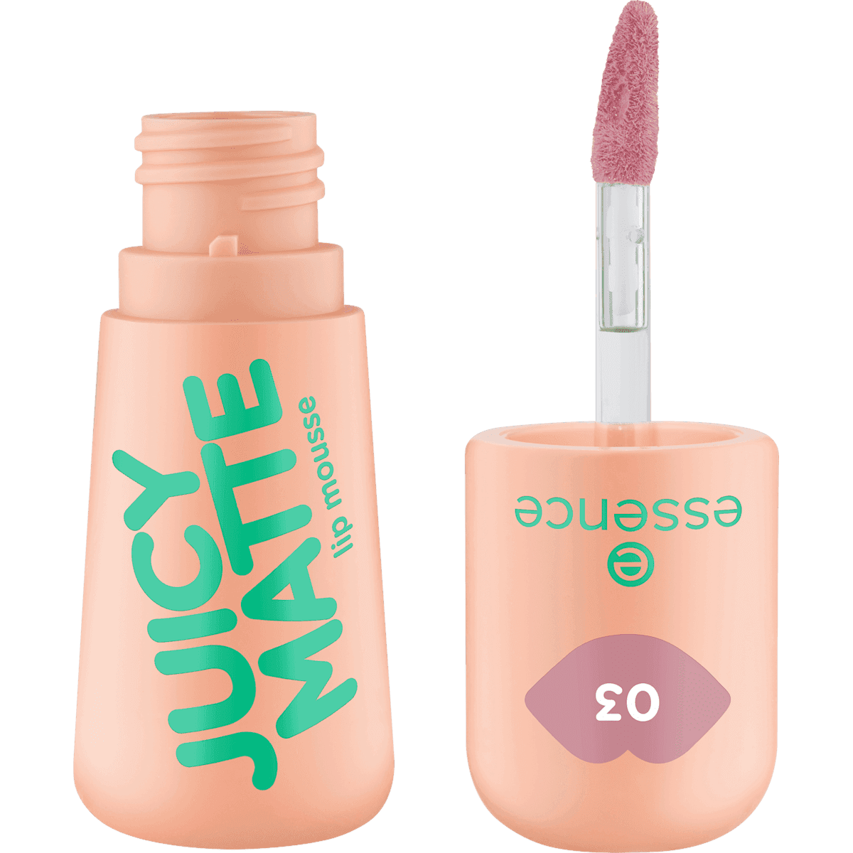 essence Mousse lèvres Juicy Matte 03 Nude Pink, 2,7 ml — produit allemand authentique au Maroc