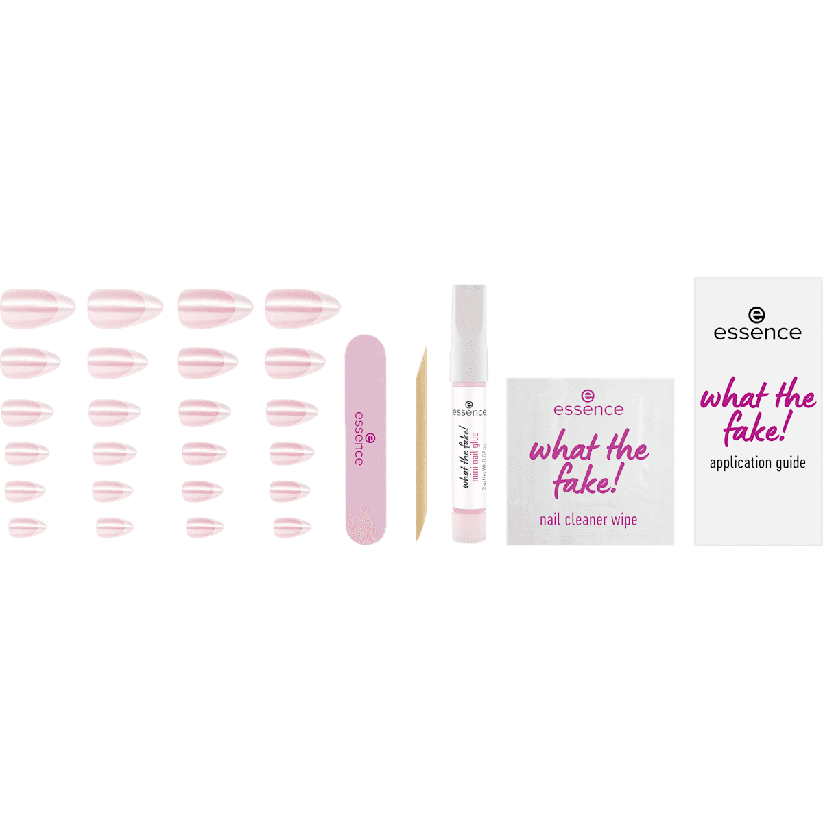 essence faux ongles What The Fake! Press-On Nails Manicure Set 05 French Chrome, 28 pièces (essence Künstliche Nägel What The Fake! Press-On Nails Manicure Set 05 French Chrome, 28 St) — produit allemand authentique au Maroc
