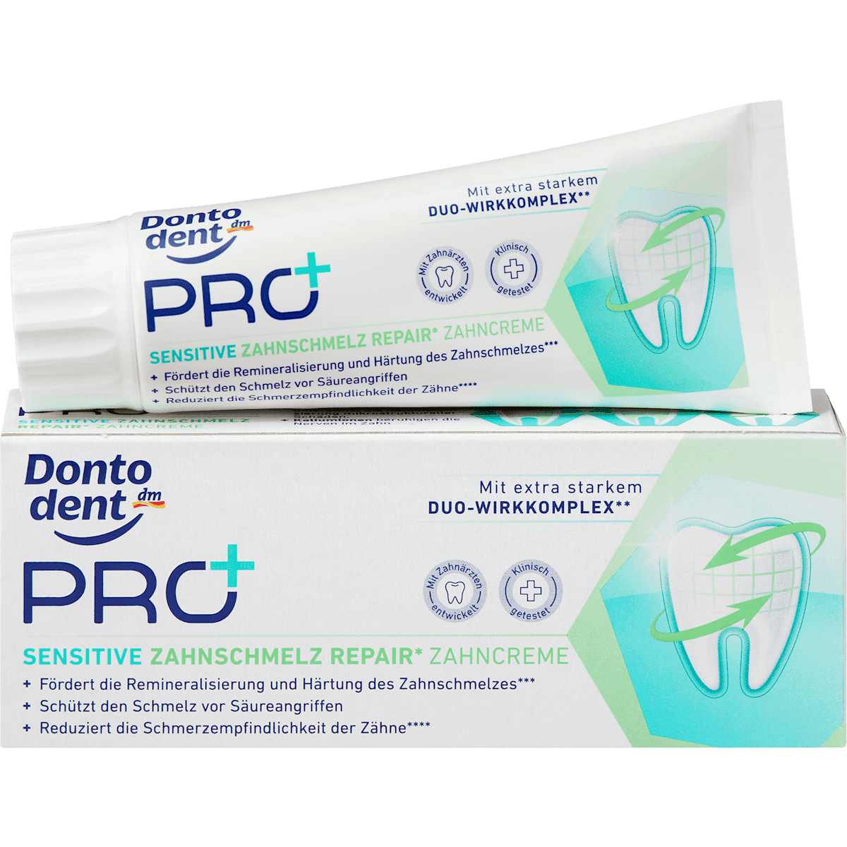 Dontodent PRO+ Dentifrice PRO+ Sensitive émail Repair, 75 ml (Dontodent Zahnpasta PRO+ Sensitive Zahnschmelz Repair, 75 ml) — produit allemand authentique au Maroc