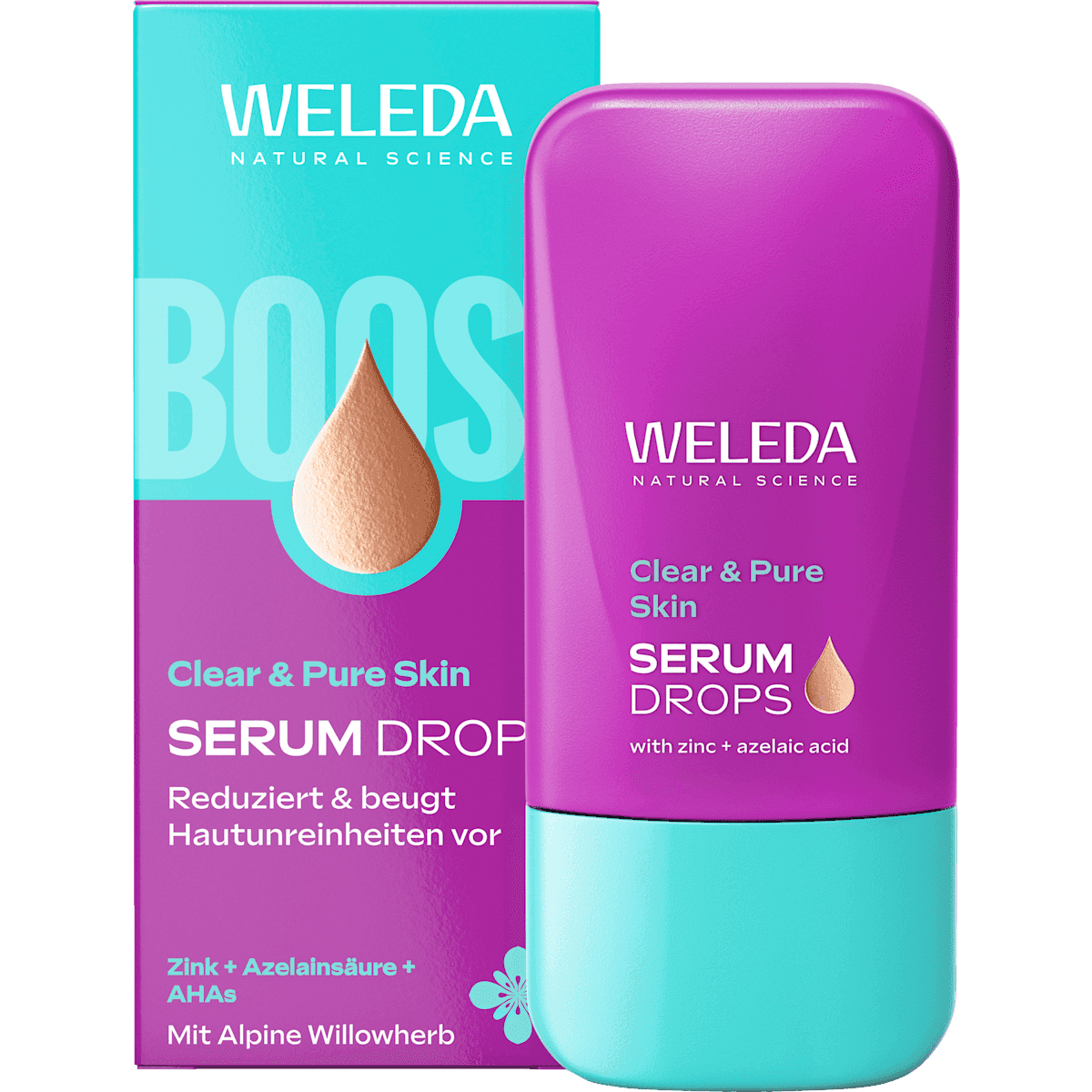 Weleda Serum face Drops Clear & Pure Skin, 30 ml (Weleda Gesichtsserum Drops Clear & Pure Skin, 30 ml) — authentic German product in Morocco