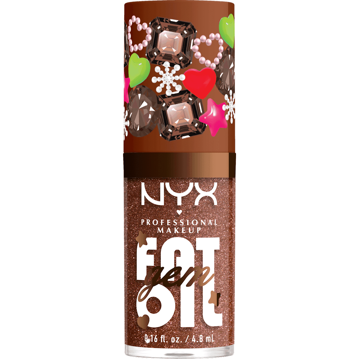 NYX PROFESSIONAL MAKEUP Gloss XMAS Fat Oil Gem Cacao Gem, 4,8 ml — منتج ألماني أصلي في المغرب