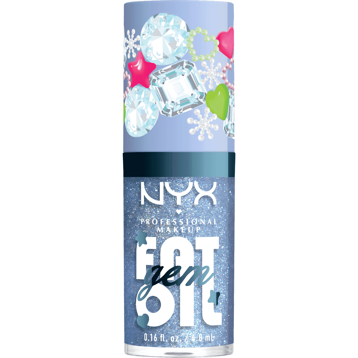 NYX PROFESSIONAL MAKEUP Gloss XMAS Fat Oil Gem Silver Bling, 4,8 ml — منتج ألماني أصلي في المغرب