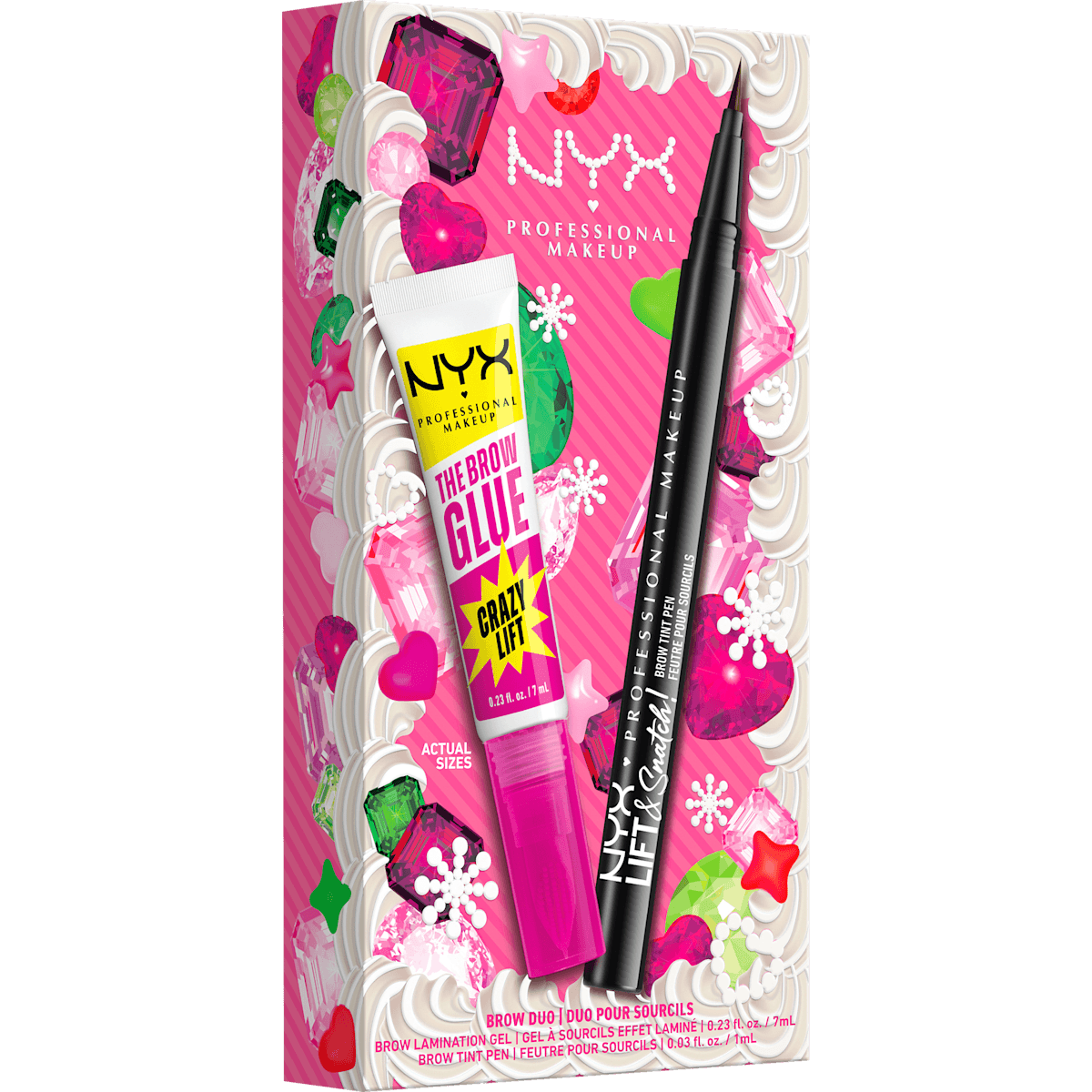 NYX PROFESSIONAL MAKEUP Crayon à sourcils & Gel à sourcils Set XMAS Brow Duo 02, 1 pièce — produit allemand authentique au Maroc