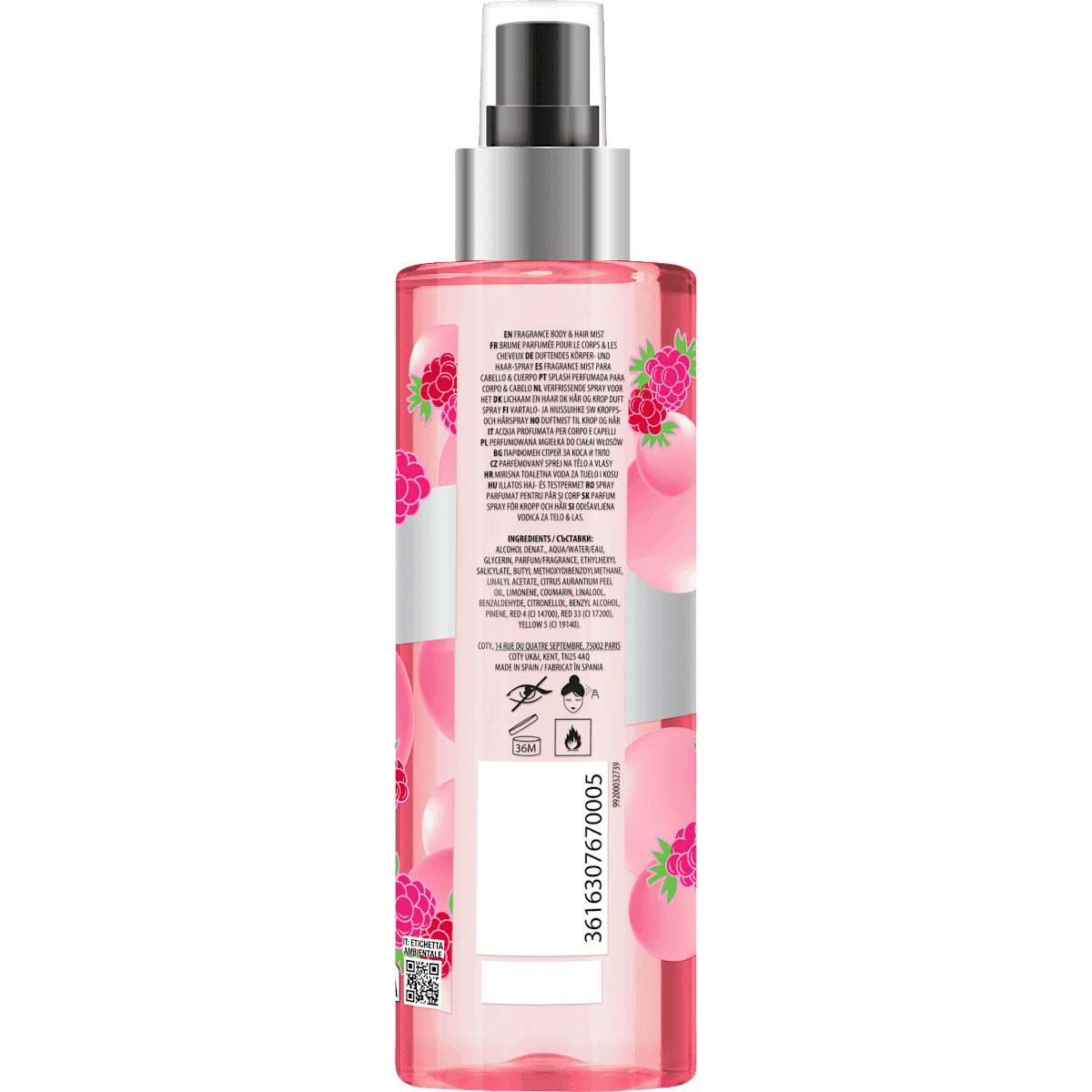 bruno banani Bubble Babe Brume corporelle Body Mist, 250 ml (bruno banani Bubble Babe Körperspray Body Mist, 250 ml) — produit allemand authentique au Maroc