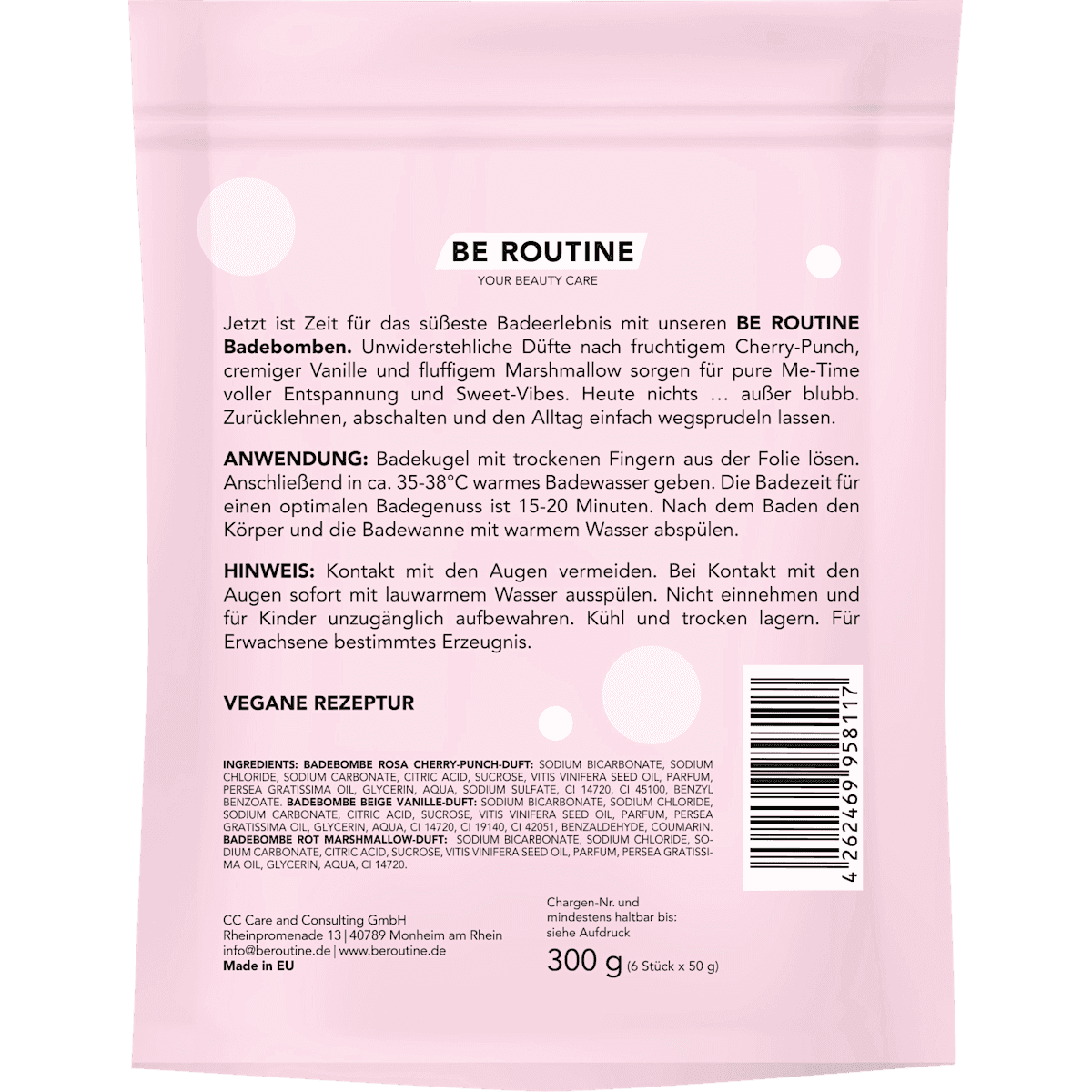 BE ROUTINE Badebombe Heute nichts außer BLUBB., 300 g — produit allemand authentique au Maroc