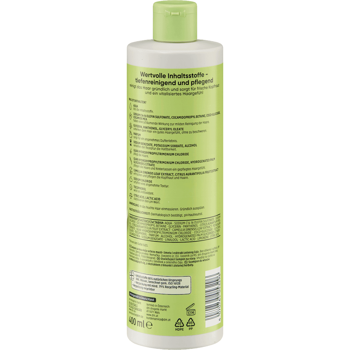 Balea Shampooing rafraîchissant beauty essentials, 400 ml (Balea Shampoo erfrischend beauty essentials, 400 ml) — produit allemand authentique au Maroc