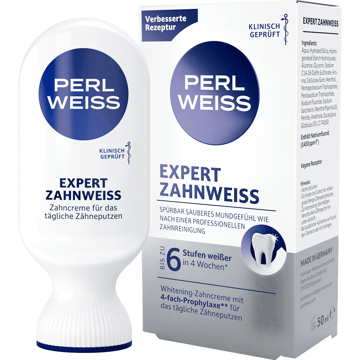 Perlweiss Toothpaste whitening expert, 50 ml — authentic German product in Morocco