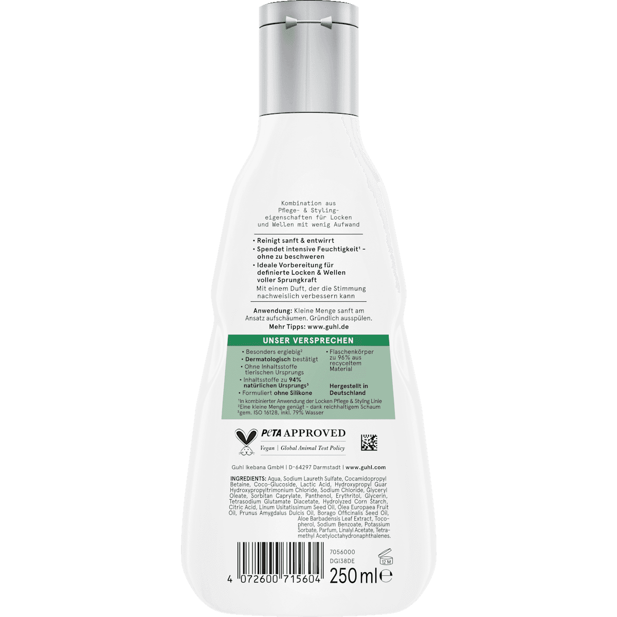 GUHL Shampooing Locken soin & coiffage, 250 ml (GUHL Shampoo Locken Pflege & Styling, 250 ml) — produit allemand authentique au Maroc